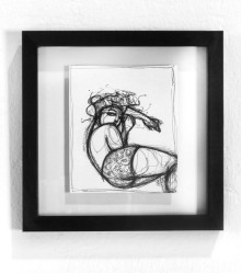 Original drawn, framed. 20,4 cm x 20,4 cm. Ink on paper. 2013. Available in the shop.